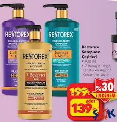 RESTOREX ŞAMPUAN ÇEŞİTLERİ 900 ML